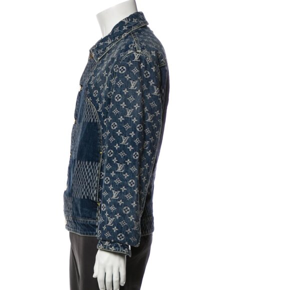 SOLD ⬇️ Louis Vuitton x Nigo Giant Damier Waves Denim Jacket Size 46 - Picture 3 of 17